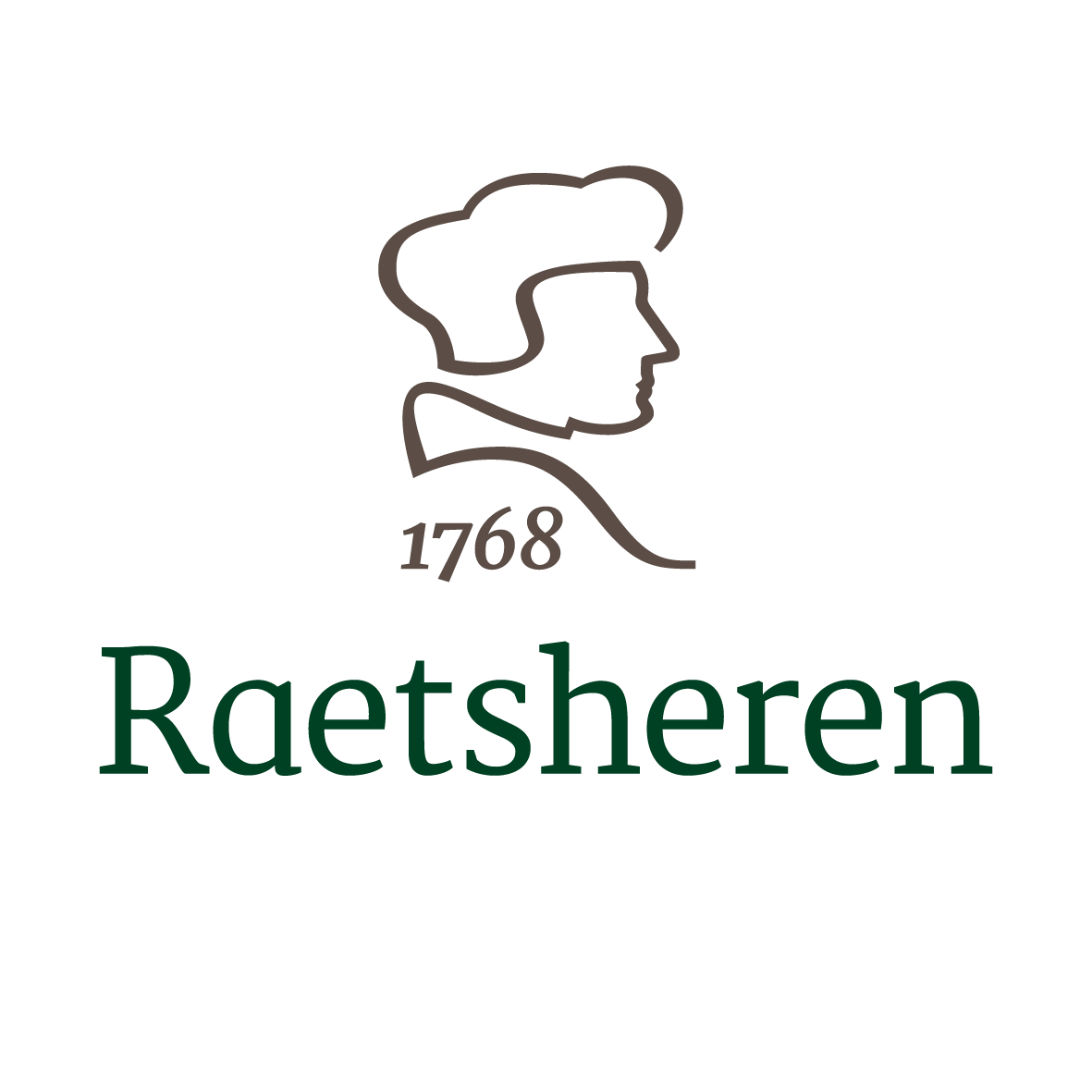 Raetsheren logo – Bruin en groen